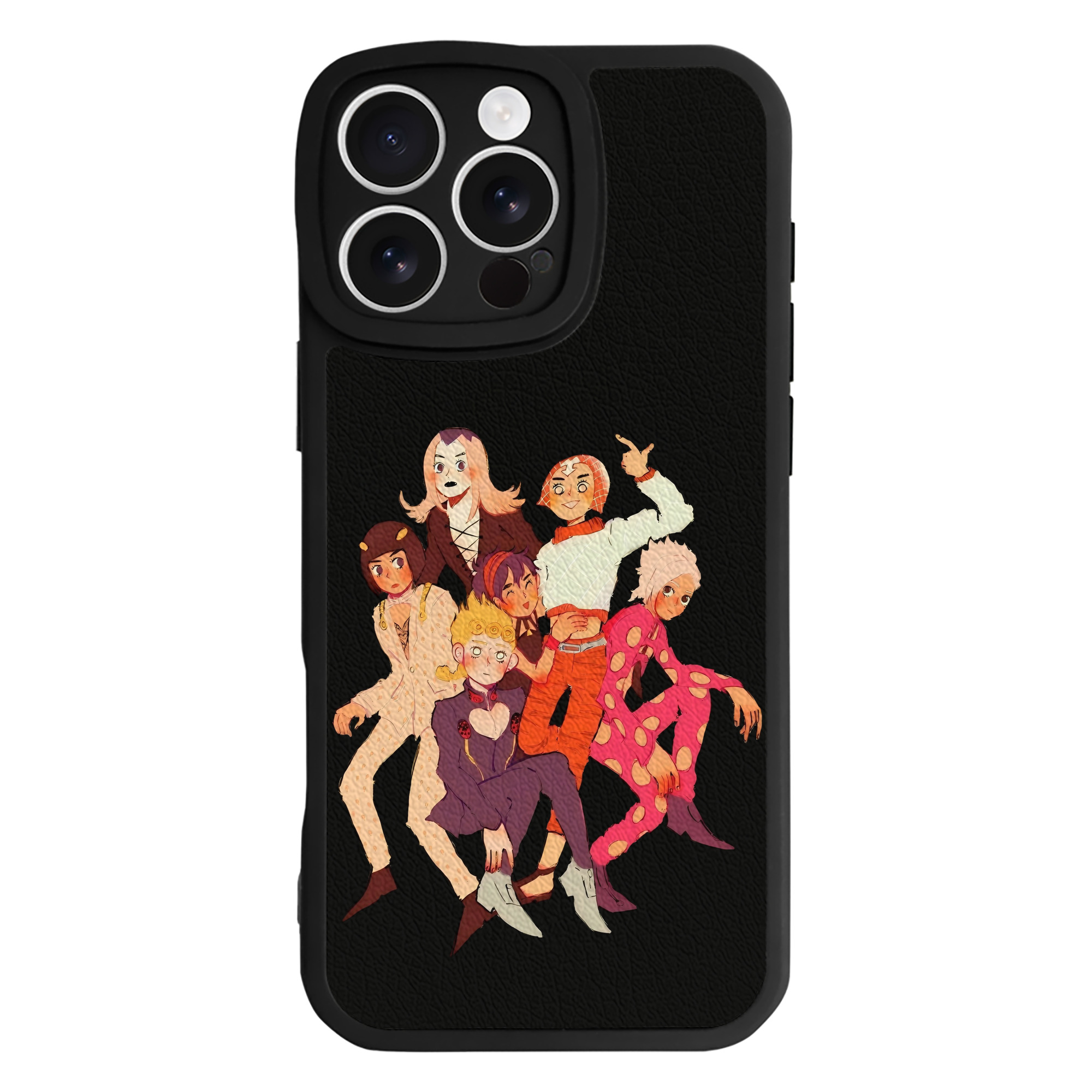 （画像用） ジョジョの奇妙な冒険 JoJo's Bizarre Adventure 【iPhone 16シリーズ対応】シリコンスマホケース（レザー調） 材質：シリコン
